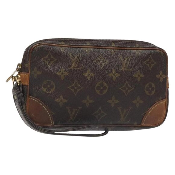 LOUIS VUITTON Monogram Marly Dragonne PM Clutch Bag M51827 LV Auth th6219 - Picture 1 of 16